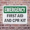 Signmission First Aid And CPR Kit, 10 in W x Rectangle, Plastic OS-2PACK-EM-P-710-L-10366 - alternate 2